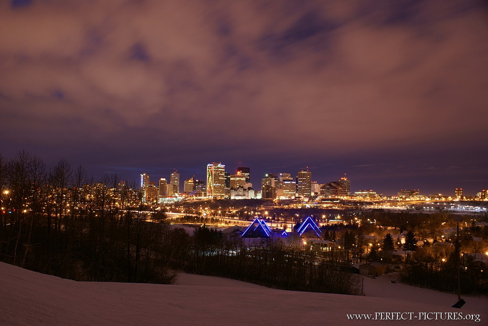 Edmonton Skyline bei -30