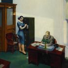 Edward Hopper – Office at Night, Original und Skizze, 1940
