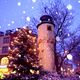 Weihnachtsbaum am Herstallturm in Aschaffenburg