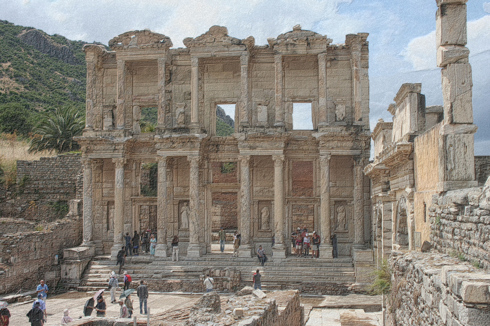 Efes antike stadt bearbeitet Foto & Bild landschaft, kulturlandschaften, landschaf's bilder Efes antike stadt bearbeitet Foto & Bild landschaft, kulturlandschaften, landschaf's bilder