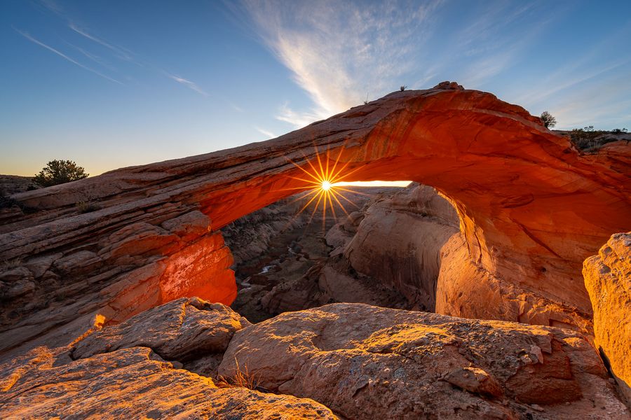 Eggshell Arch zum Sonnenuntergang