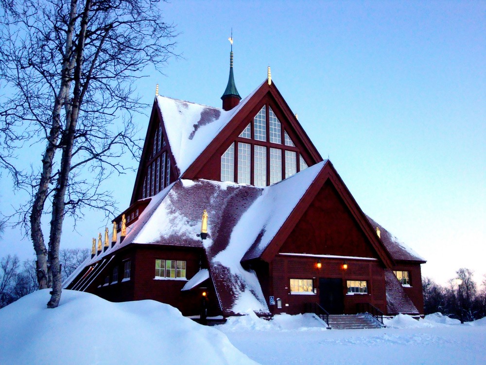 Eglise de Kiruna en Laponie, Suède.