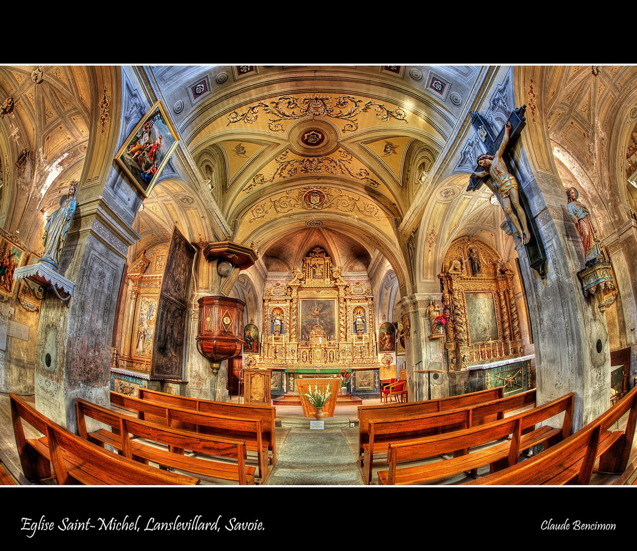 Eglise Saint-Michel, Lanslevillard, Savoie.