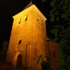 Eglise village de Teyssieu de nuit (Lot)