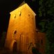Eglise village de Teyssieu de nuit (Lot)