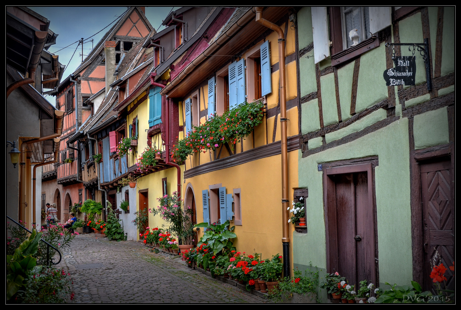 Eguisheim colorful street