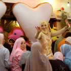 Egyptian bride at wedding hall in Alexandria, Egypt.