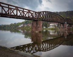 Ehemalige Eisenbahnbrücke über die Weser in Hameln
