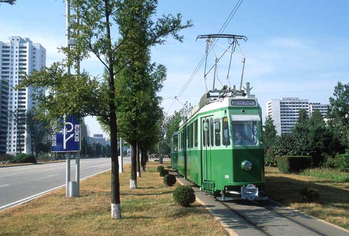 Ehemaliges Züri-Tram in Nordkorea