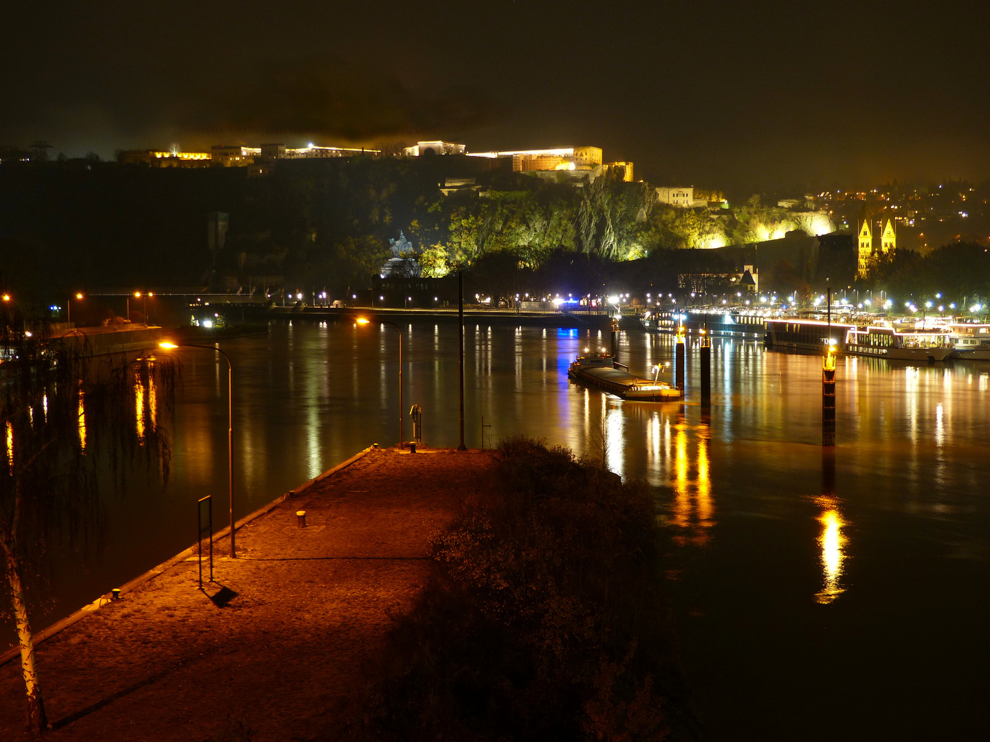 Ehrenbreitstein und Deutsches Eck zu Koblenz