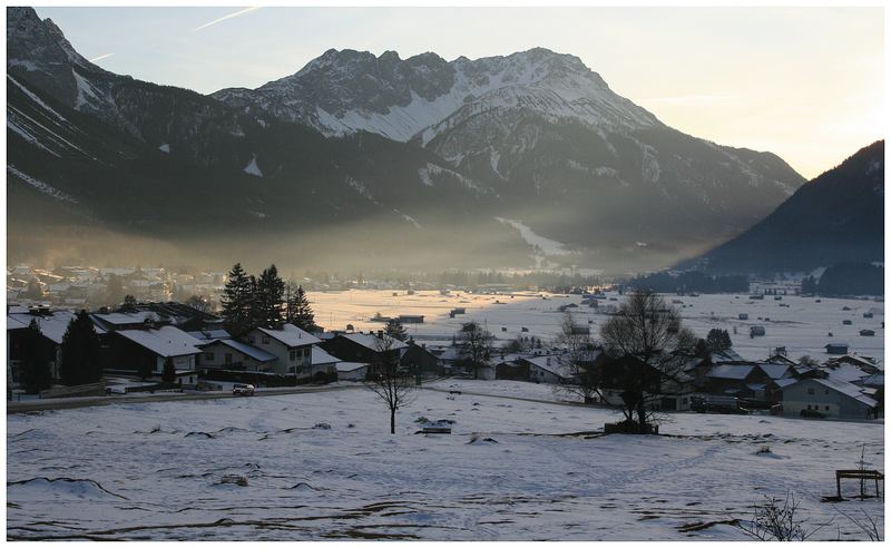 Ehrwald unter Nebel