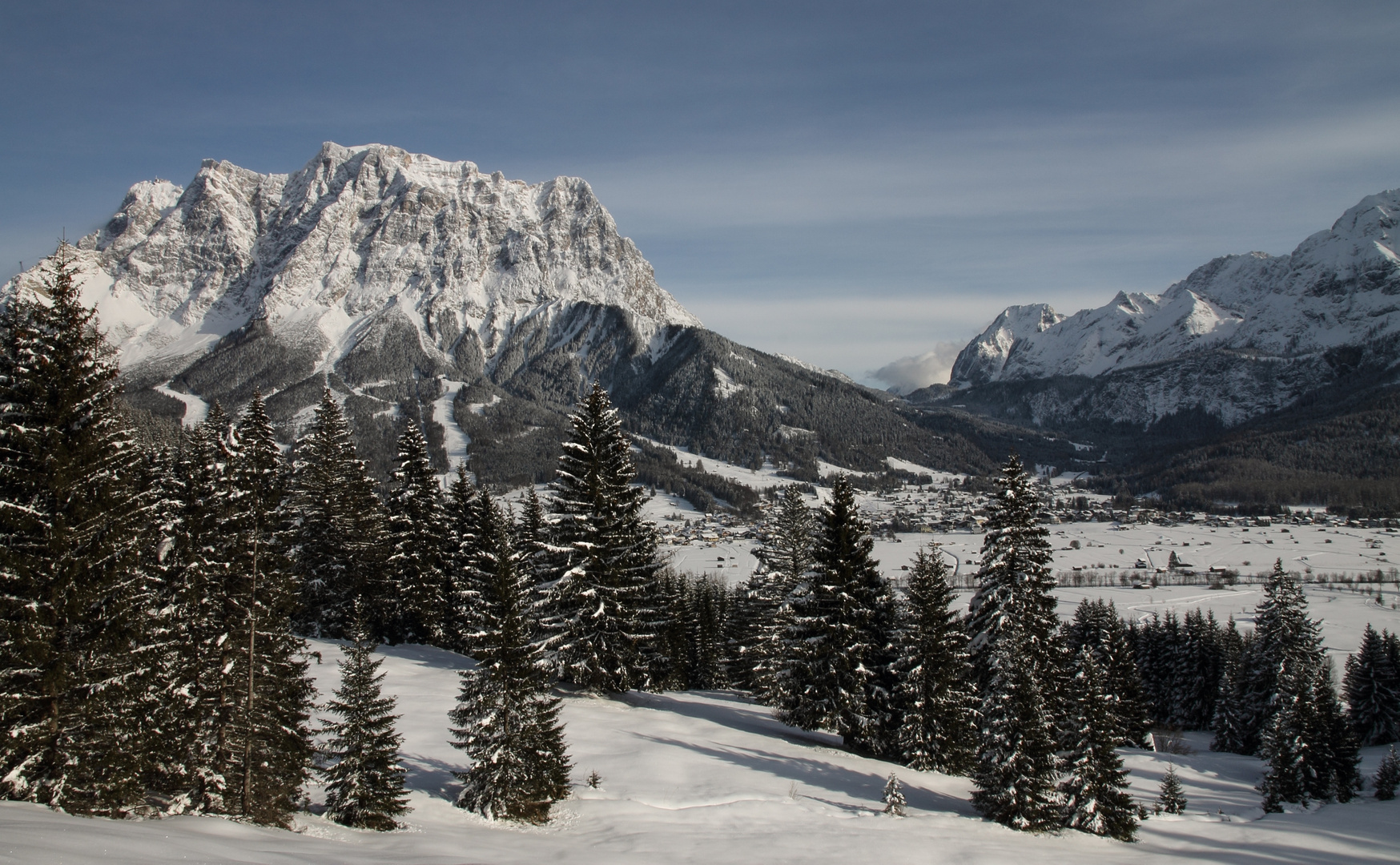 Ehrwalder Becken mit der Zugspitze