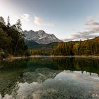 Eibsee am Morgen - Zugspitze im Hintergrund