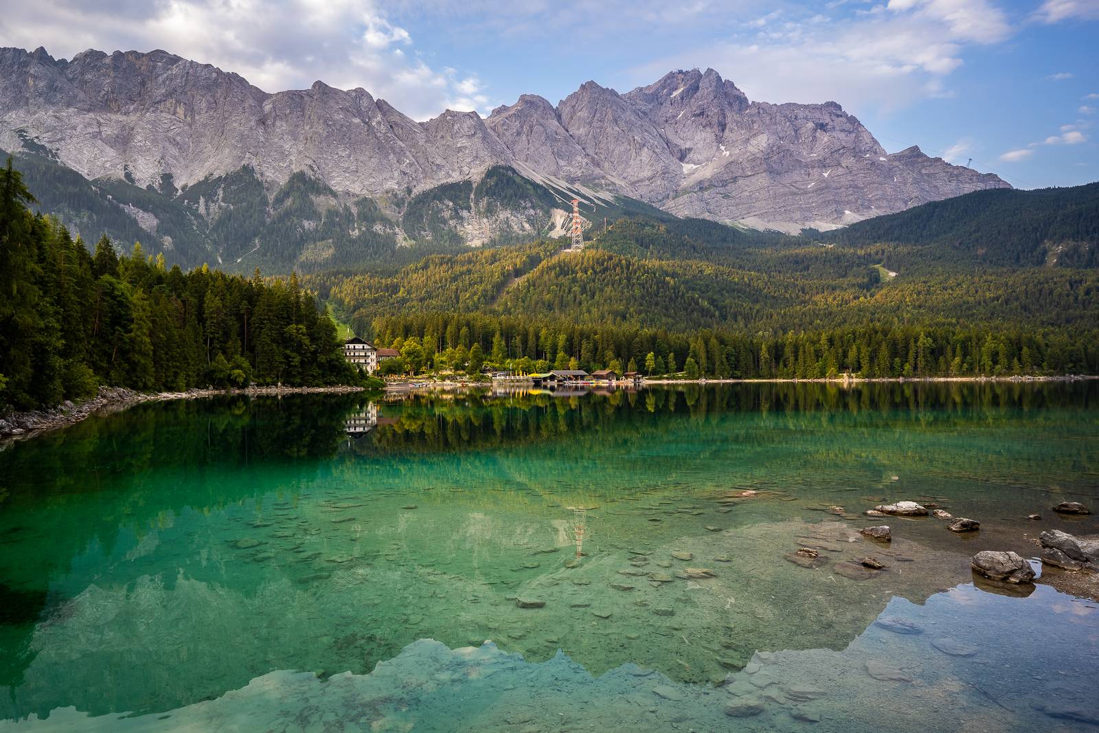 Eibsee during early morning hours (Germany)