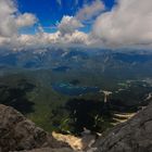 Eibsee, gesehen vom Gipfel der Zugspitze