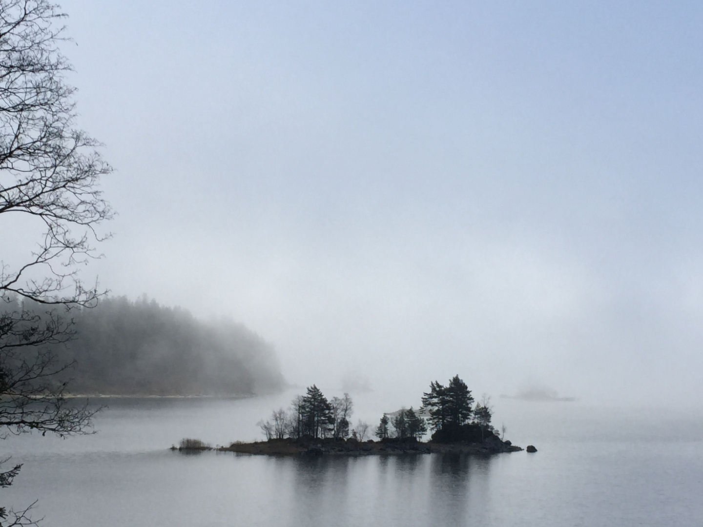 Eibsee im Nebel