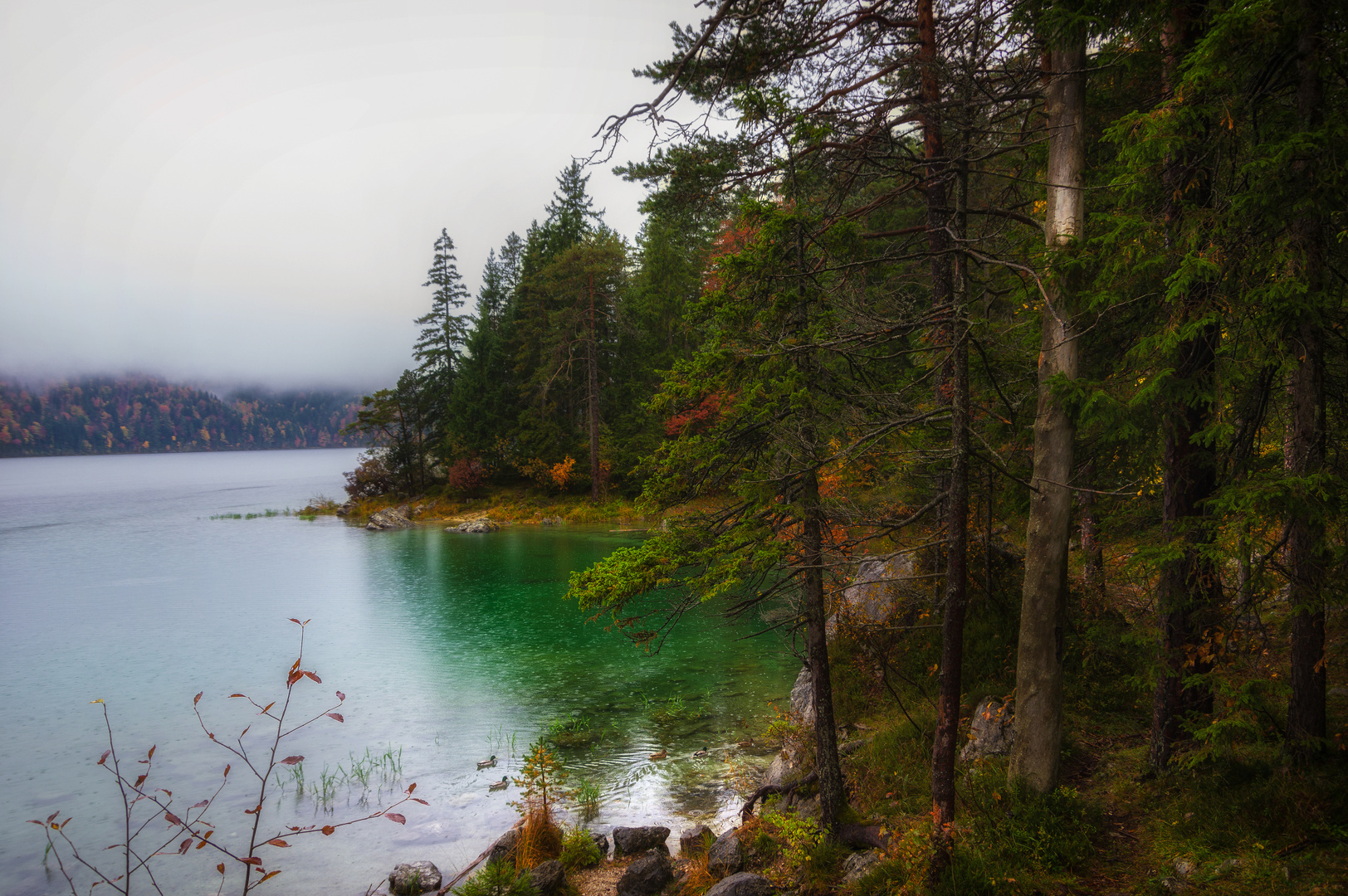 .....Eibsee im Regen...