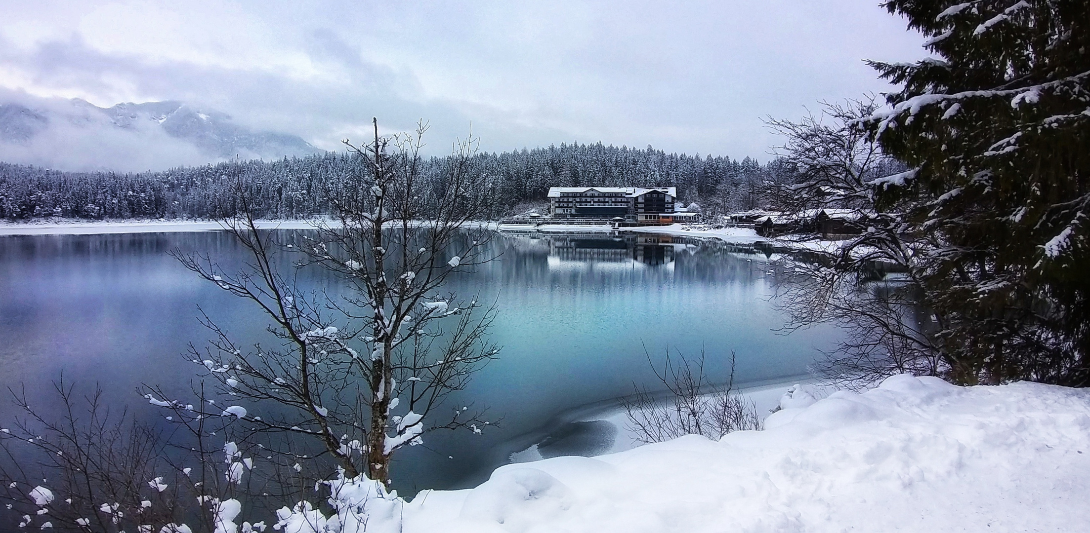 ..... Eibsee im Winterkleid...