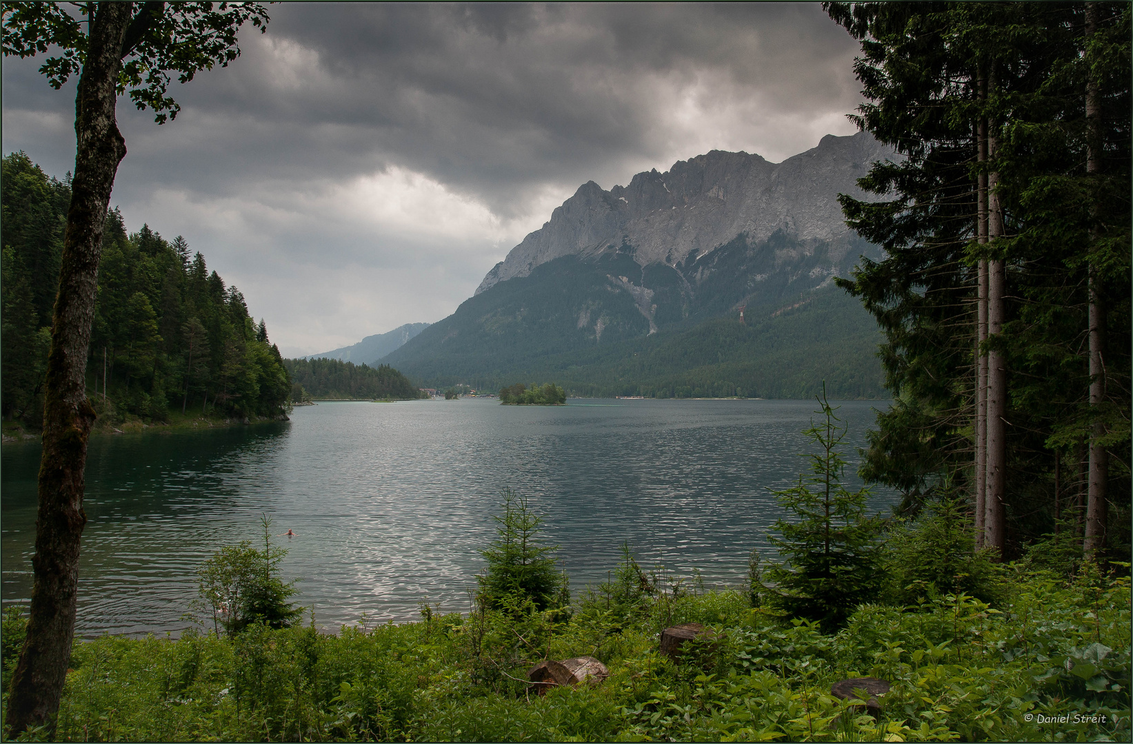 Eibsee kurz vor einem heftigen Gewitter