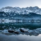 Eibsee Reflektion der Zugspitze im Winter