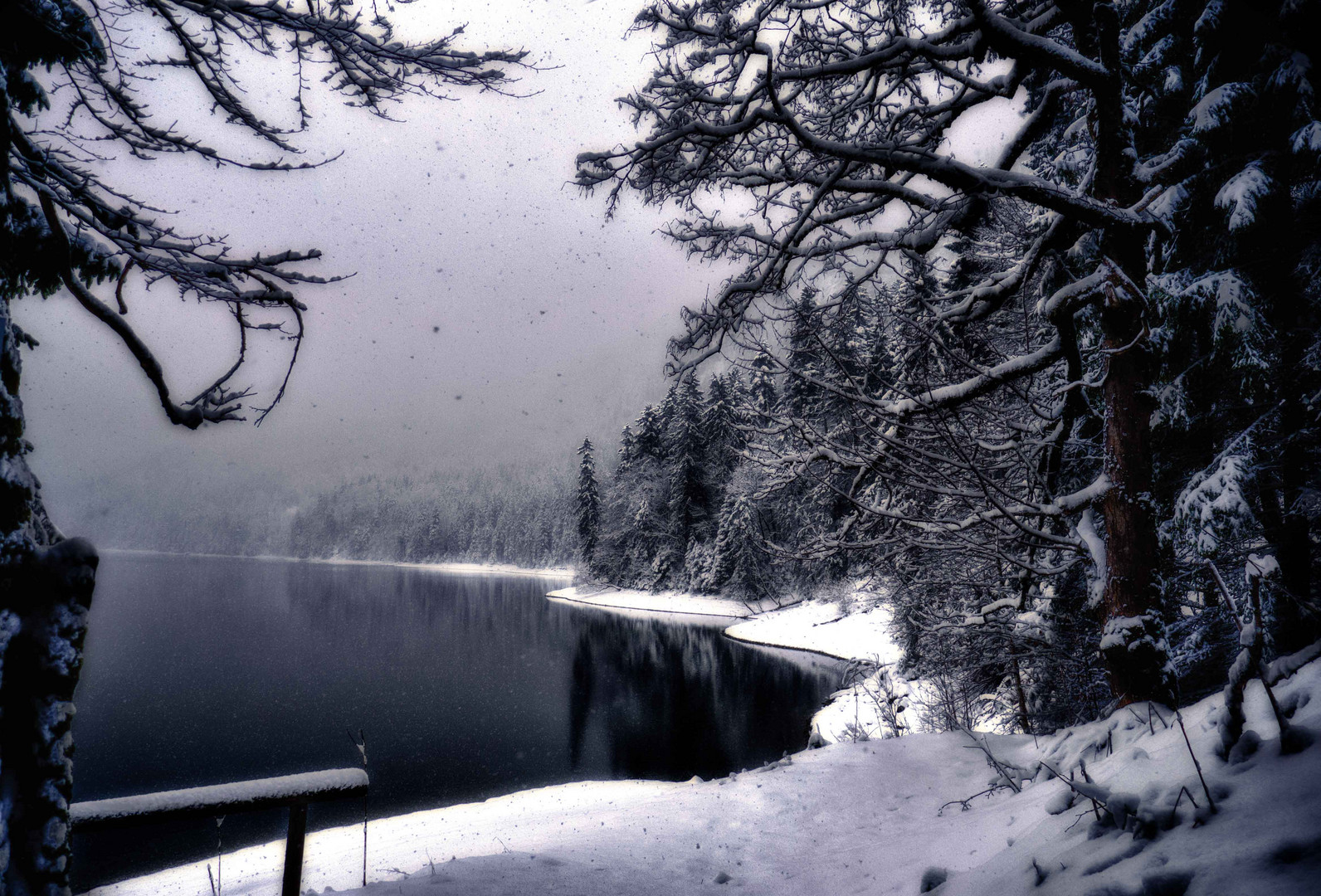 Eibsee snow