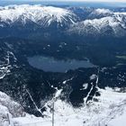 Eibsee von der Zugspitze aus im Oktober 2009