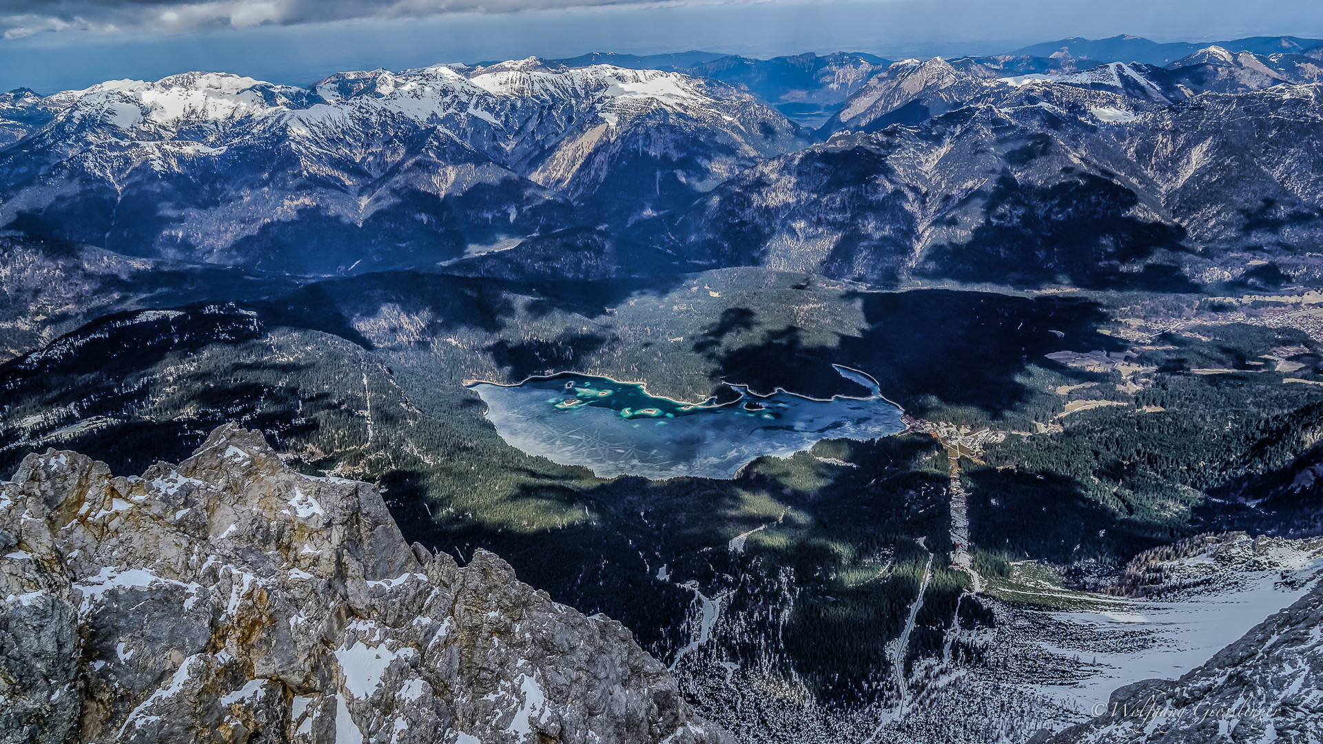 Eibsee von Zugspitze Foto Bild landschaft berge Eibsee von Zugspitze Foto Bild landschaft berge