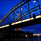 Eiffel tower and bridge from the Seine