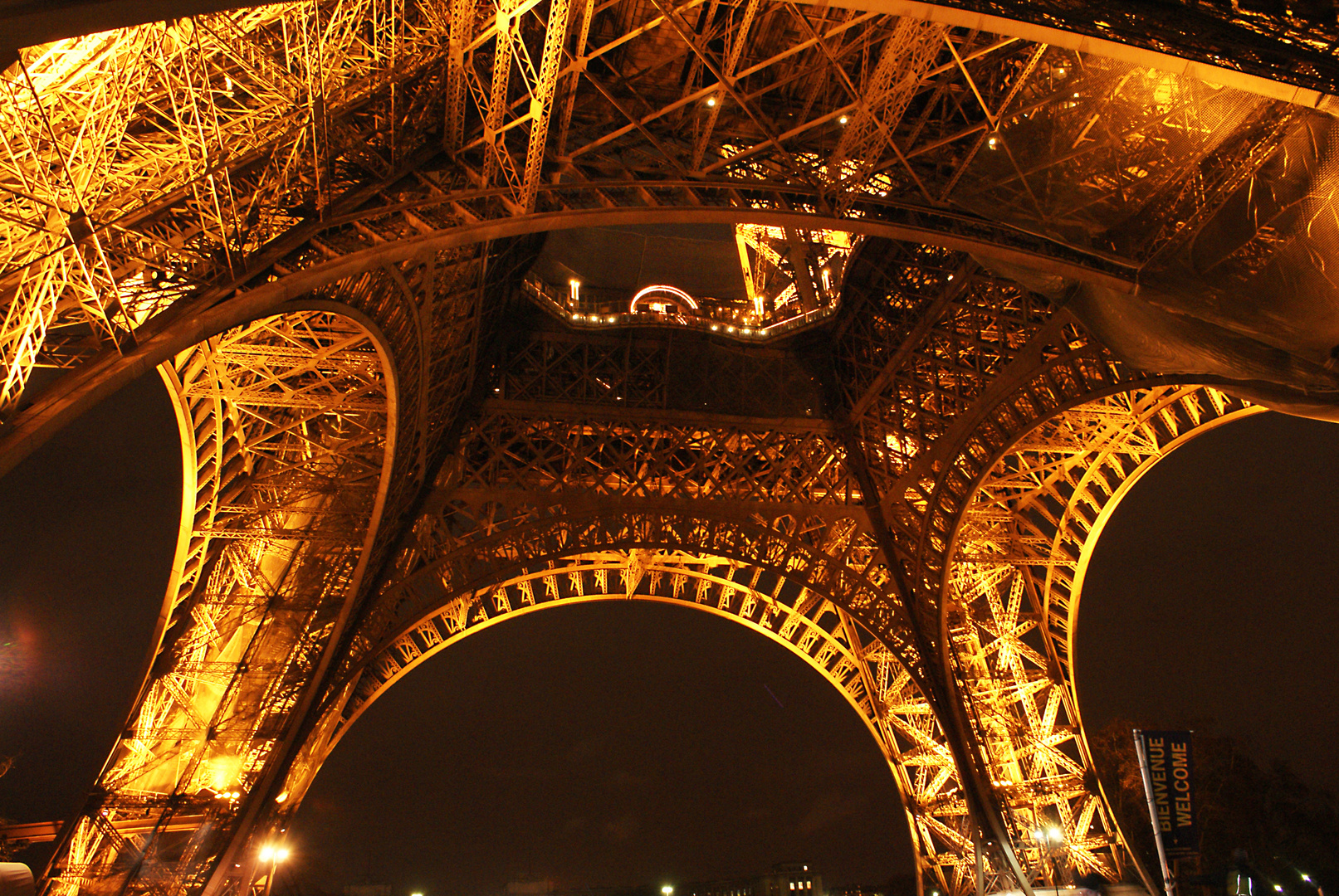 Eiffel tower at night