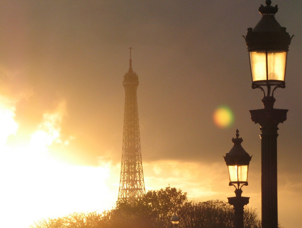 Eiffel Tower at sunset