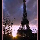 Eiffel Tower at the Sunset