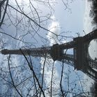 Eiffel Tower behind trees