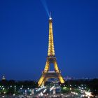 Eiffel Tower on a clear summer night