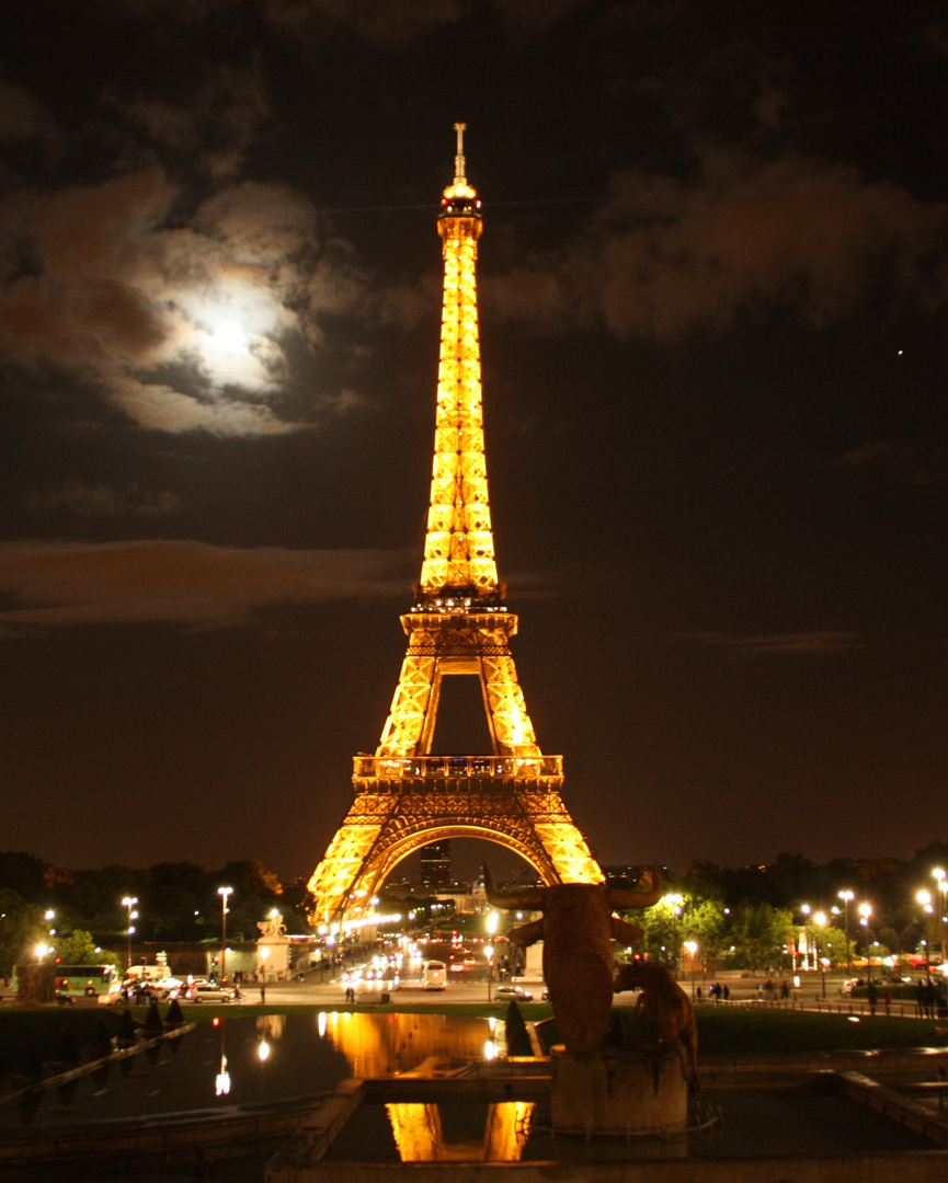 Macht Der Eiffelturm Nachts Zur Vollen Stunde Eiffelturm bei Nacht Foto & Bild | europe, france, paris Bilder auf
