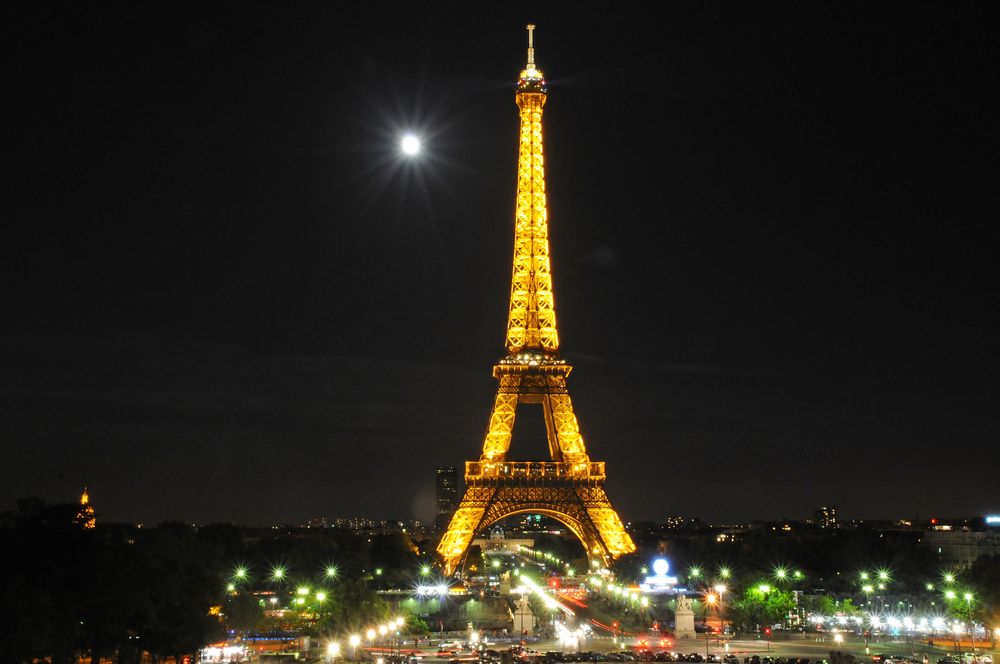 Eiffelturm bei Nacht - ohne Stativ!!