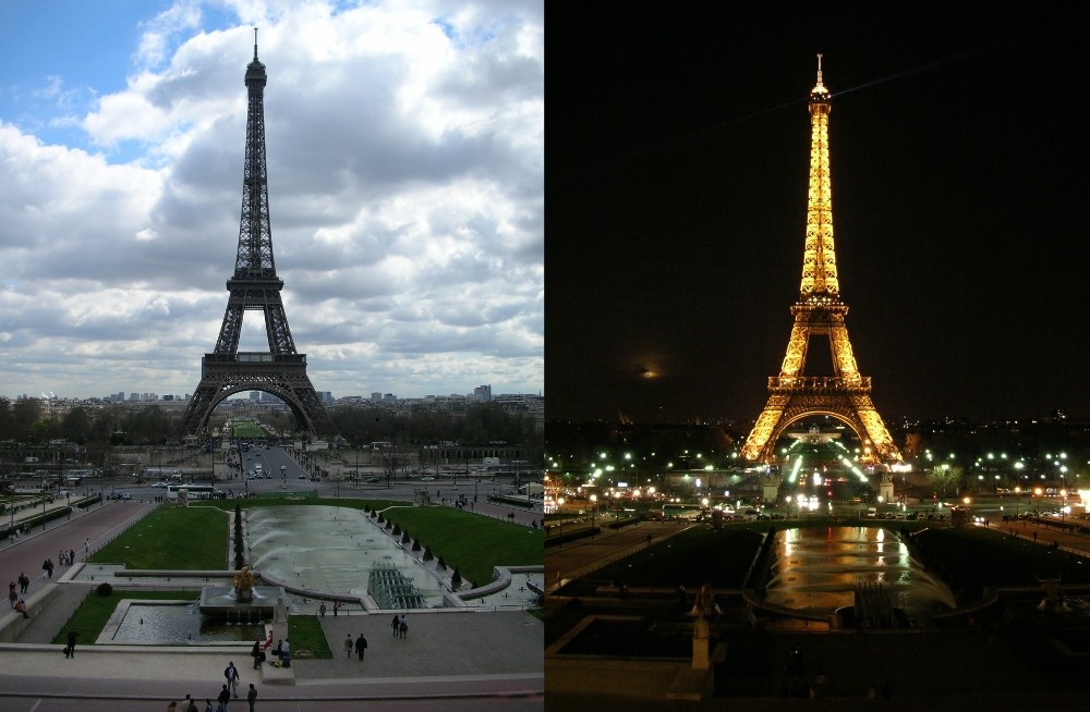 Eiffelturm - Day & Night