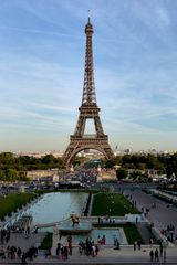 Eiffelturm im September 2014, Blick vom Trocadero aus.