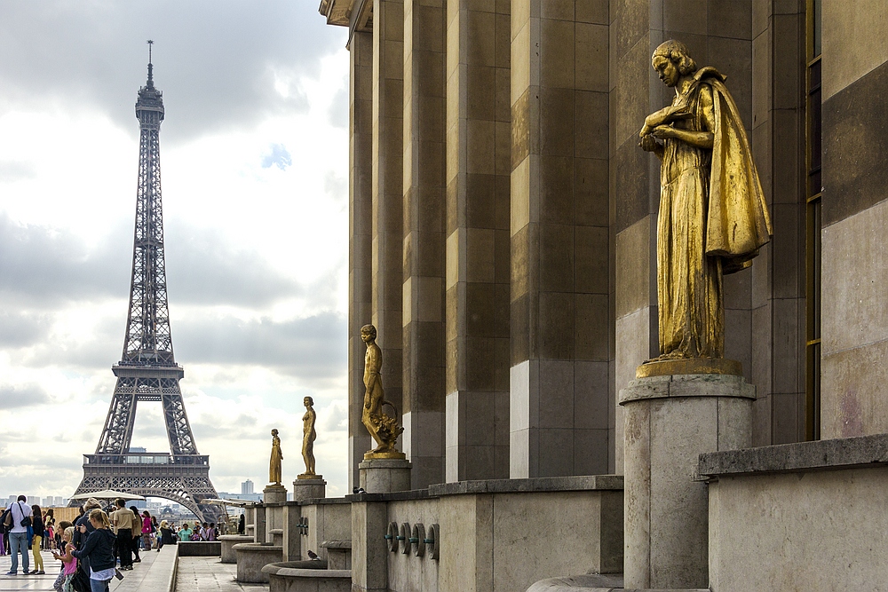 Eiffelturm vom Trocadero aus gesehen