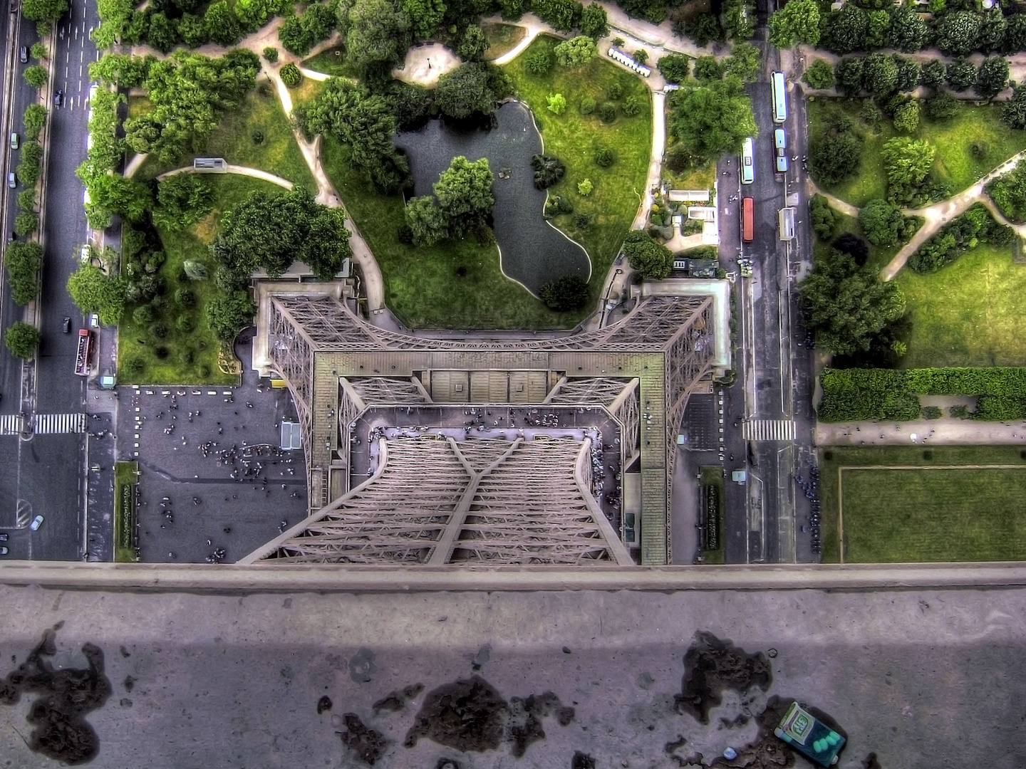 View Paris Eiffelturm Von Oben PNG