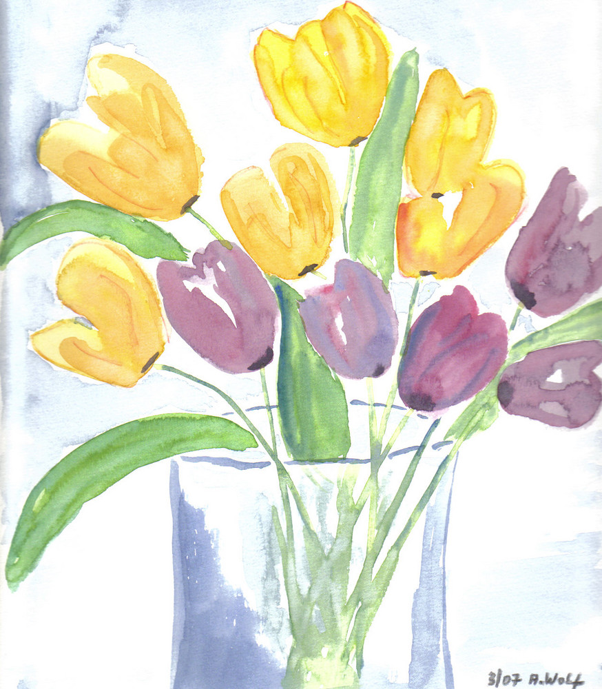 eigene Tulpen in Vase