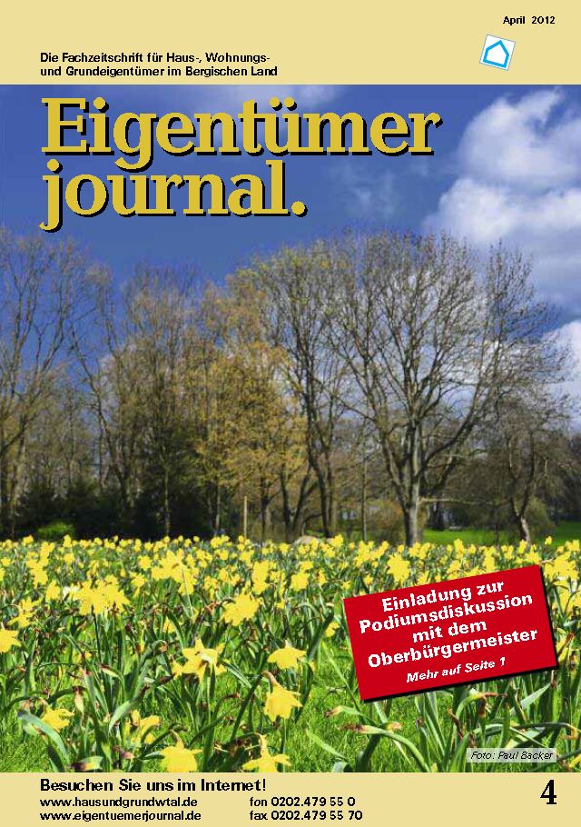 Eigentümerjournal von Haus und Grund Ausgabe 04/2012