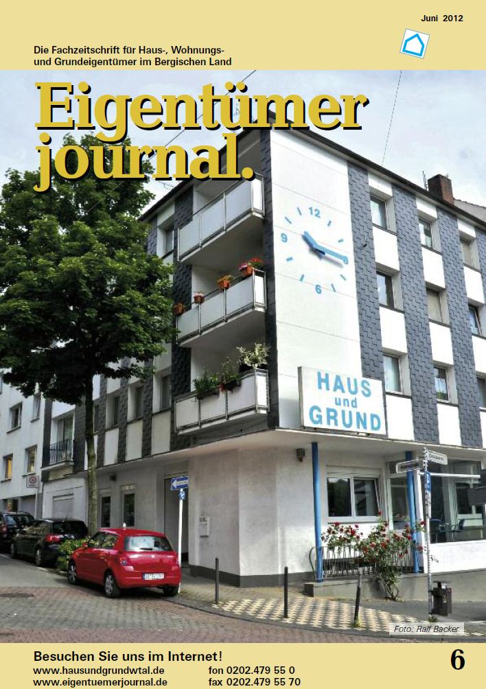 Eigentümerjournal von Haus und Grund Ausgabe 06/2012