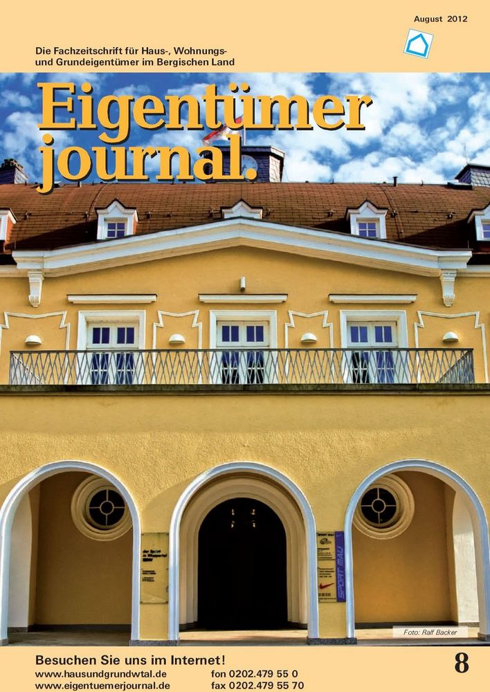 Eigentümerjournal von Haus und Grund Ausgabe 08 / 2012 ...