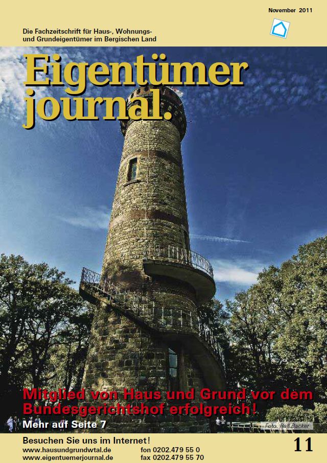 Eigentümerjournal von Haus und Grund Ausgabe 11/2011