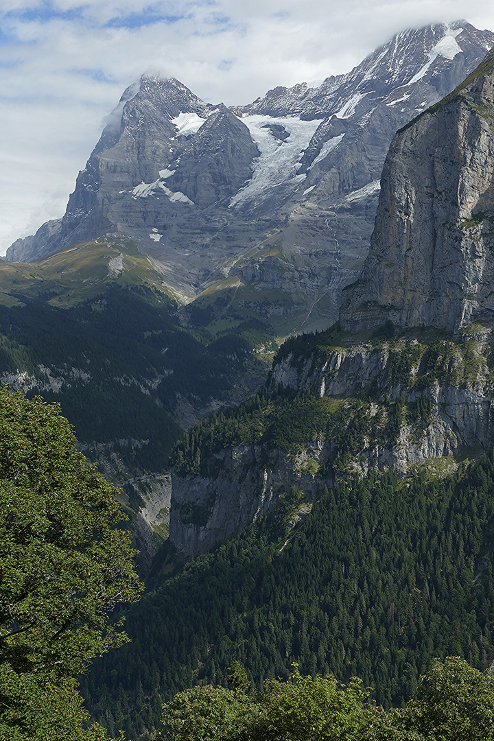 Eiger 3970m Westwand und Mönch 4107m