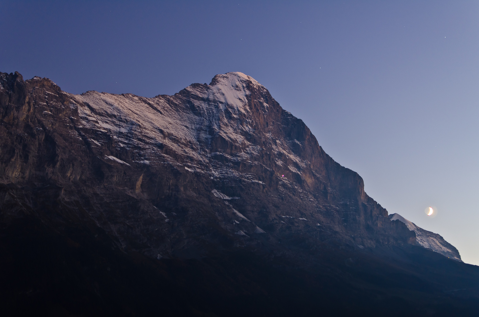 Eiger and the Moon