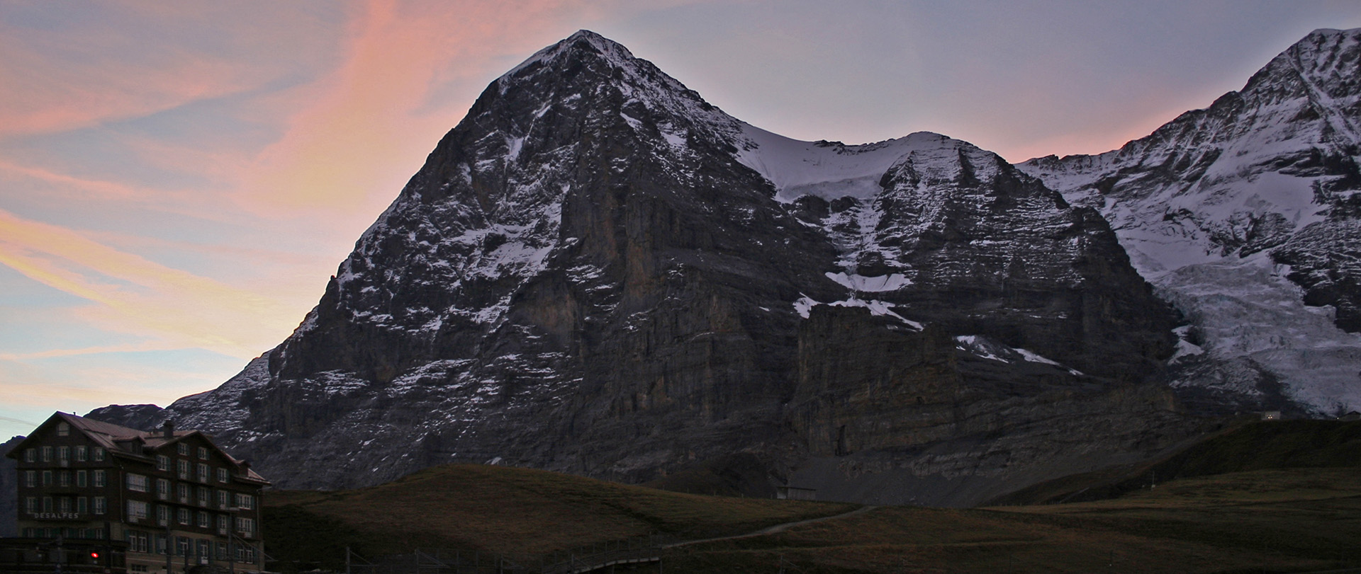 Eiger im Morgenlicht und von der berühmten Nordwand....