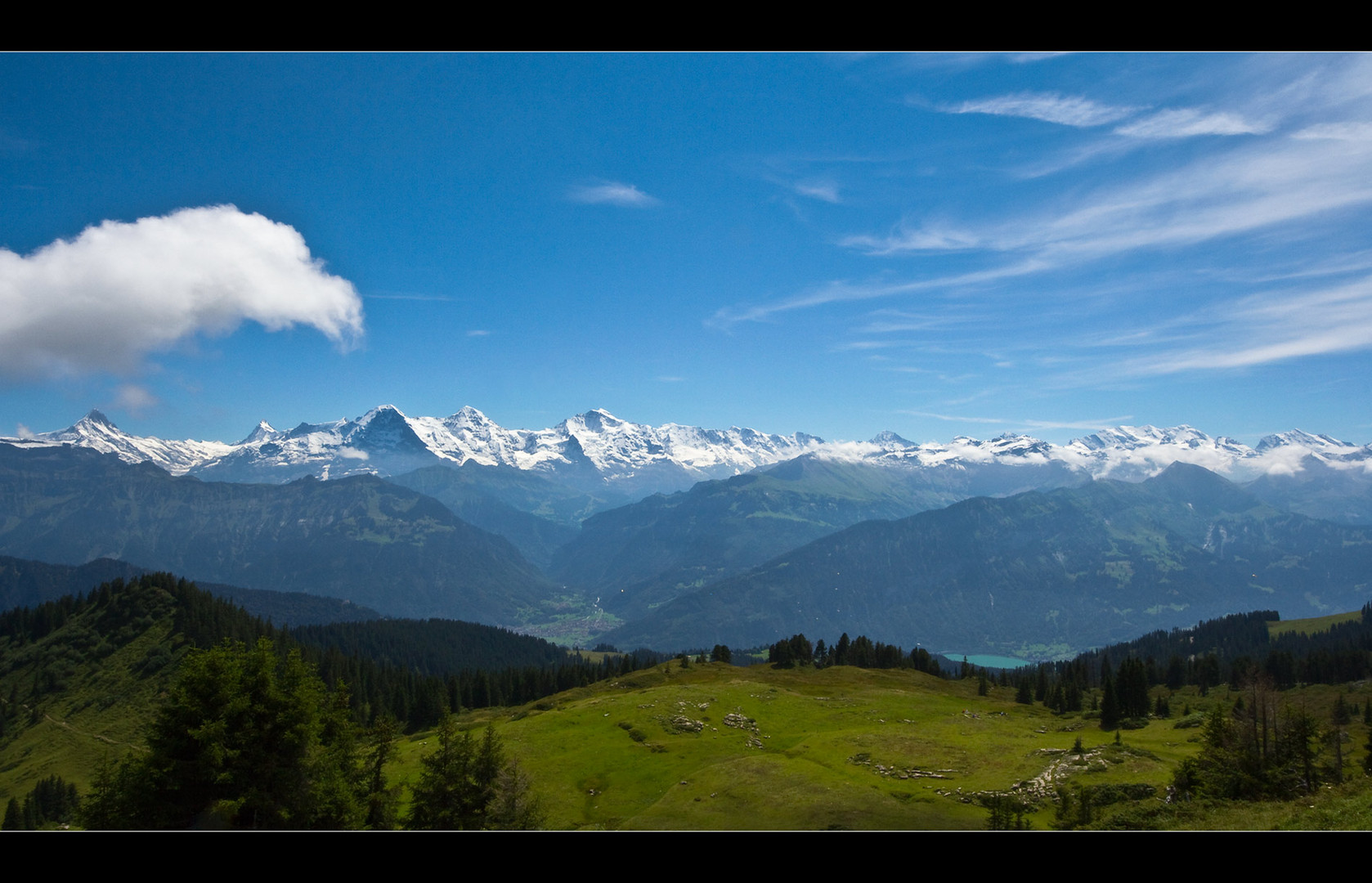 Eiger Jungfraujoch vom Gemmenalphorn gesehen