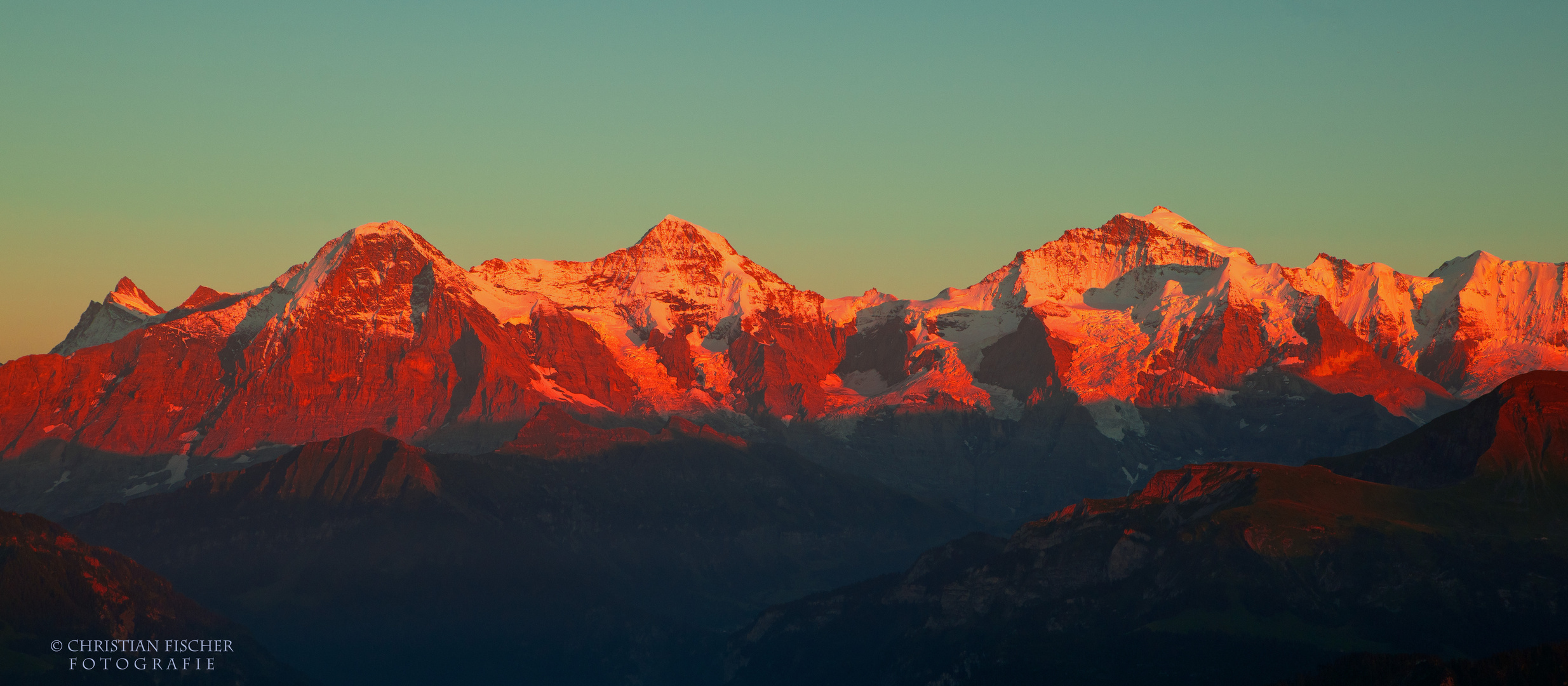 eiger mönch & jungfrau im abendrot