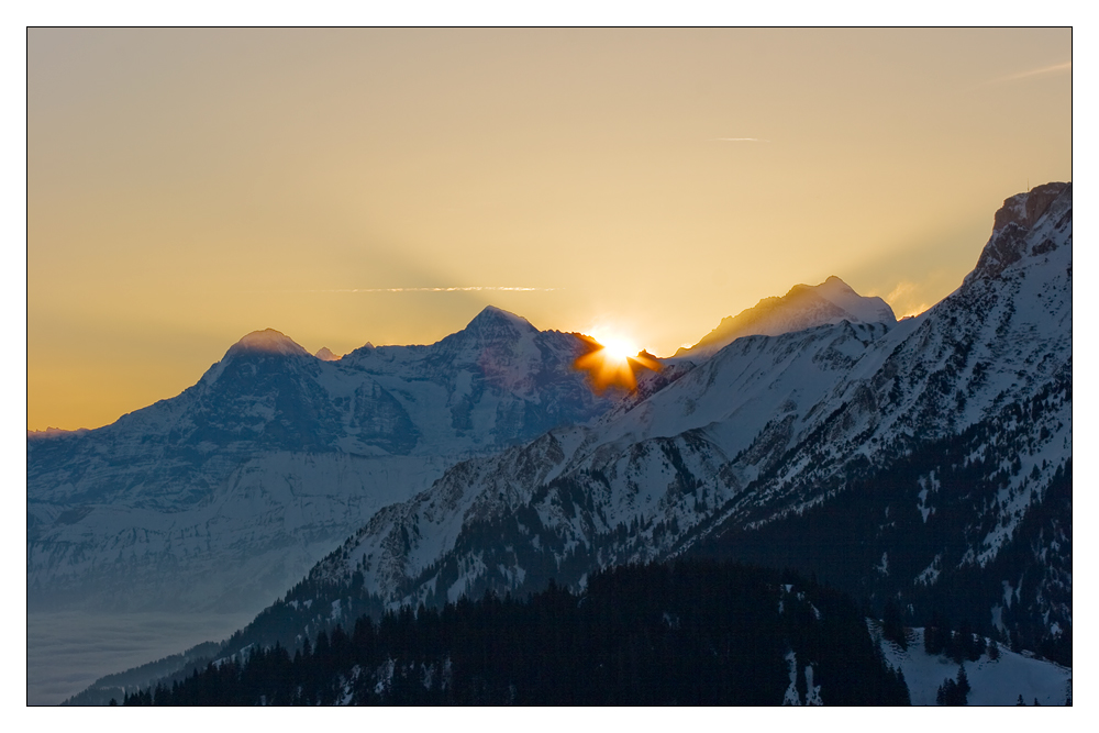 Eiger, Mönch, Sonne und Jungfrau